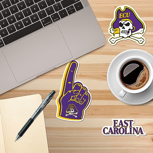 Image of East Carolina University 9ct Vinyl Large Deluxe Stickers Variety Pack - Laptop, Water Bottle, Scrapbooking, Tablet, Skateboard, Indoor /Outdoor - Set of 9