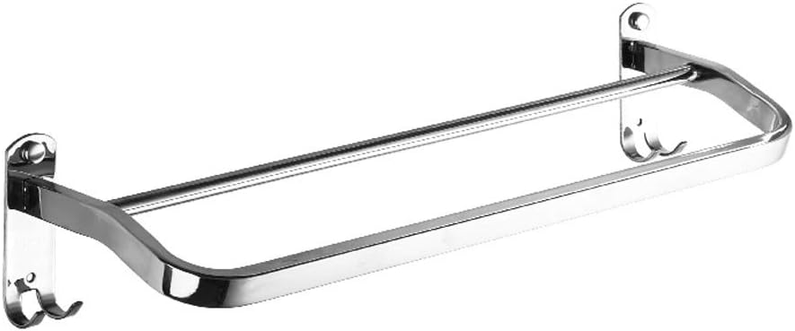 Stainless Steel Punch Free Bathroom Shelf, Pole Hanging, Toilet Wall Towel Rack Single(50cm)