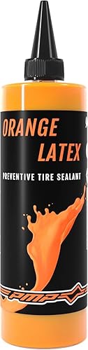 PMP Látex naranja - Sellador de neumáticos preventivo líquido sin cámara. Sellador sin cámara súper eficaz hecho de látex natural, con bajo
