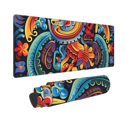 Tapis de souris de jeu grand format mexicain 30x80cm sous clavier et ordinateur