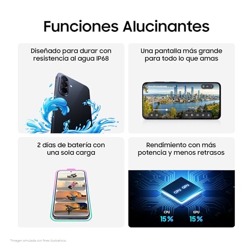 Samsung Galaxy A57 5G, 256GB, Móvil Fino con IA, 8GB, Gran Angular 50MP, Autonomía 2 Días, Batería 5000mAh, IP68, Garantía del Fabricante 3 Años + 1 Año Extra, Color Azul Oscuro (Versión Española) 7