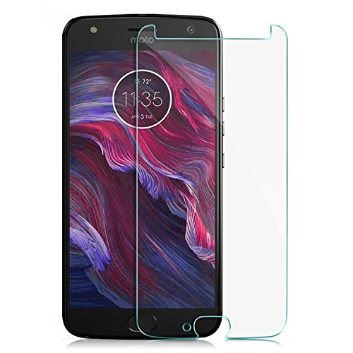 [2 paquetes] Protector de pantalla para Moto X4, protector de pantalla de cristal templado, antiarañazos HD transparente para Motorola Moto X4 de 5,2 pulgadas