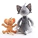 Tinuantec New Anime Creative Sitting Cat Tom Mouse Jerry Plushie Toy Kawaii Cartoon Tom Cat Stuffed Doll Jerry Mouse Figure 17-30 CM/ 6.6-12''