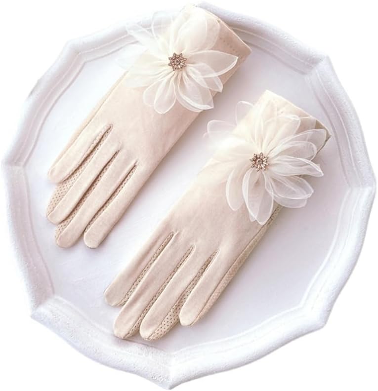 Women's Thin Driving Touch Screen Cotton Riding Tram Hand Guard Breathable Gloves