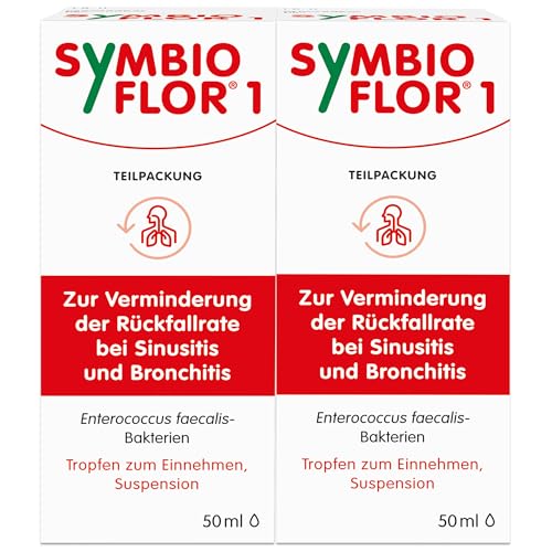 Symbioflor 1 - probiotisches Arzneimittel bei wiederkehrenden Infektionen der Bronchien und Nasennebenhöhlen - ohne Konservierungsstoffe alkoholfrei - 2 x 50 ml