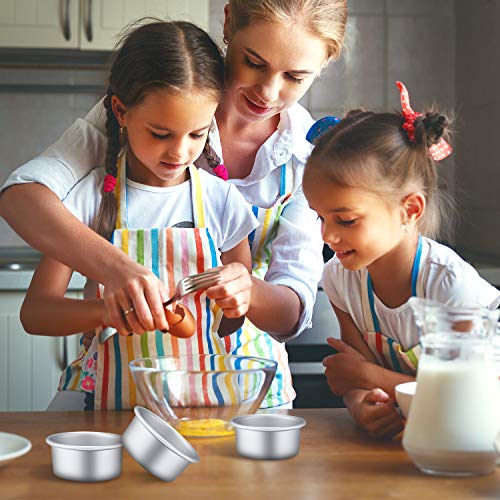 8 Pieces Round Aluminum Cake Pan Set Non-Stick Round Cheesecake Baking Pans For Home Party Baking Supplies #TOP6