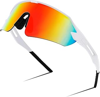 Karsaer Oversized Sports Sunglasses for Men and Women, UV400 Protection Outdoor Cycling Driving Fishing Glasses E1083