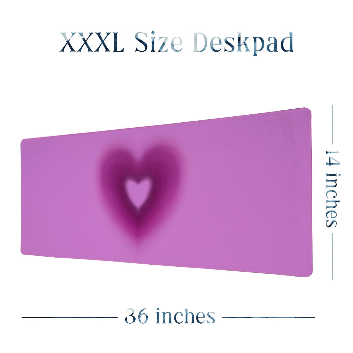 SoulAbiti Gentle Love Tunnel Extended Desk Pad (36x14 Inch) - Pastel Melts XXL Mouse Pad - Non-Slip Rubber Base & Stitched Edges 1