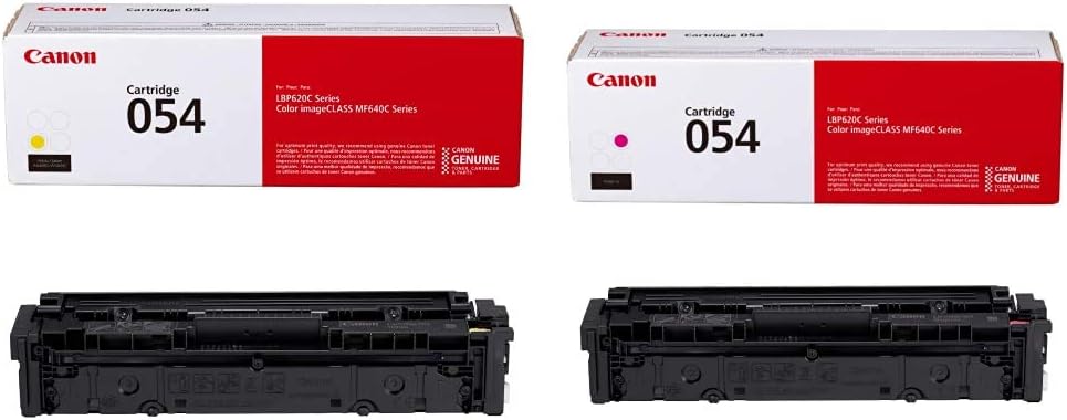 Canon 054 Yellow & Magenta Toner Cartridges (1-pack each) for Canon imageCLASS