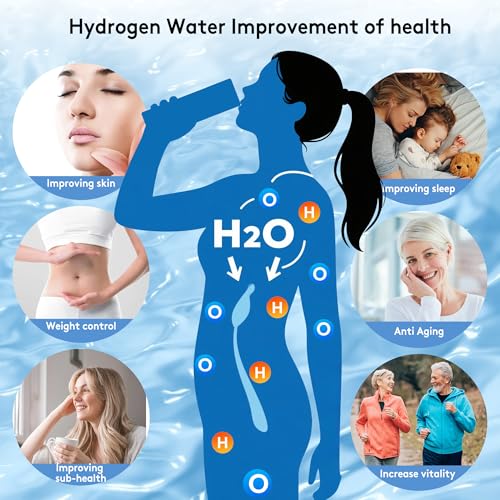 2025 New Hydrogen Water Bottle, 2800PPB in 3Min, SPE PEM Tech, Portable 16OZ, Rechargeable Hydrogen Water Bottle for Travel, Home, Office – Gift for Family & Friends - Image 6