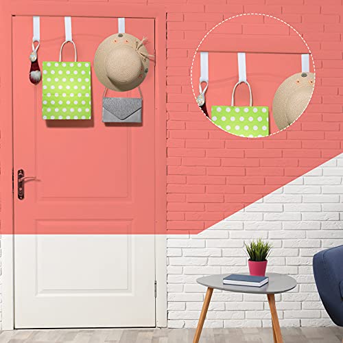 Jetec Plastic Over The Door Hooks Plastic Door Hook Hanger Over The Door Clothes Hanger Hook White Door Hanger Hook Hanging Over The Door Hanger For Home Kitchen Decoration (8 Pcs, 4.72‘’ Long) #TOP4