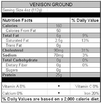 TenderBison Venison Ground Chub 2.5 Lb Bag - USDA Inspected, All-Natural, Lean & High Protein