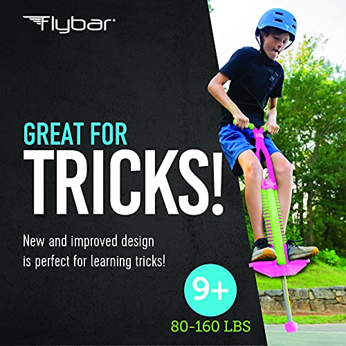 Image of Flybar Master Pogo Stick for Kids Ages 9+, 80-160 lbs - Easy Grip Handles - Active Exercise Toy for Tweens & Teens - Outdoor Toy with Non-Slip Foot Pegs for Boys and Girls - No Assembly Needed