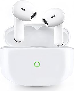 Écouteurs Sans Fil Bluetooth 5.3 avec Son Stéréo et Basses Puissantes, IPX7 Étanches, Réduction de Bruit, 32H Autonomie avec Boîtier de Charge Rapide, Oreillettes Bluetooth Sport pour iPhone/Android