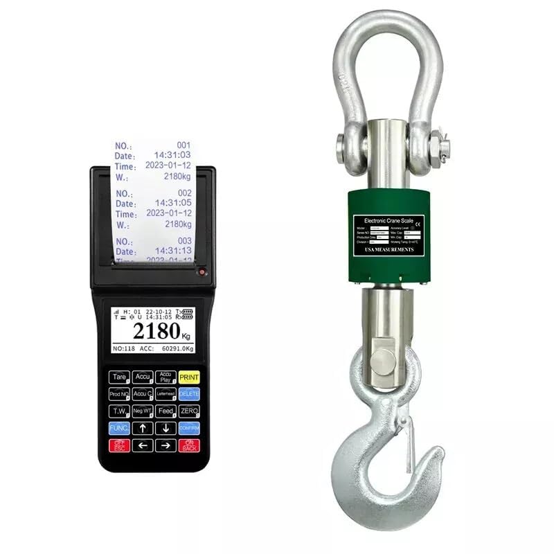 Báscula colgante industrial 2000 lb con pantalla inalámbrica