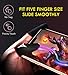 Professional Mobile Gaming Finger Sleeves with a Slide Box,No More Slipping,Longer Size for 5 Fingers, High Sensitivity,Anti-Sweat,Anti-Slip Finger Gaming Gloves Fits All Touchscreen Devices,6 Pack