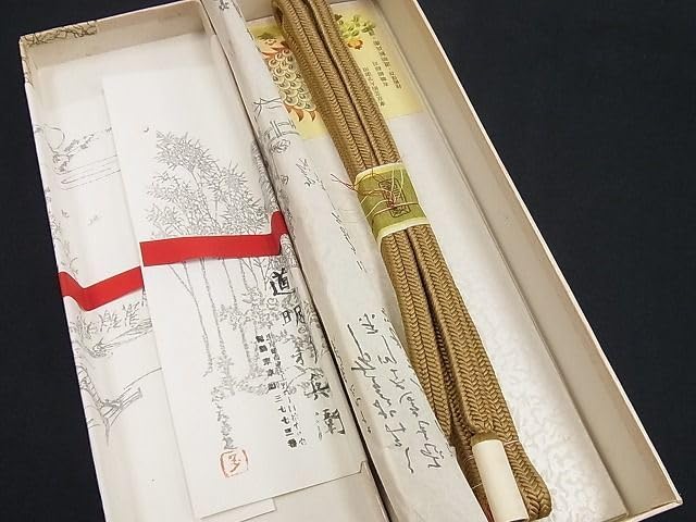 平和屋□極上 有職組紐道明 帯締め 冠組 朱色 宮内庁御用 国立