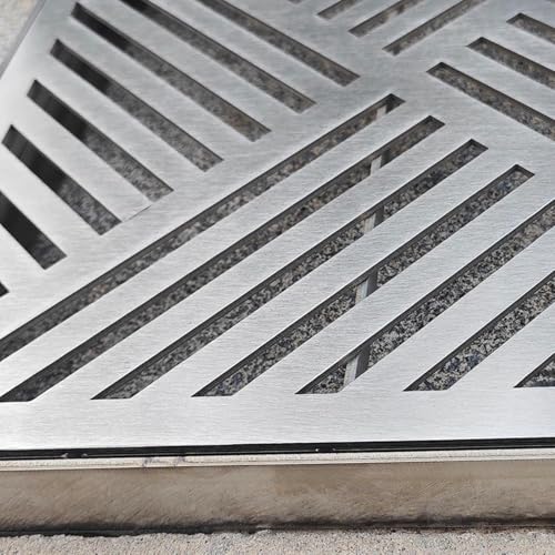 Grille de lavabo en acier inoxydable avec base solide pour cour et garage - 5
