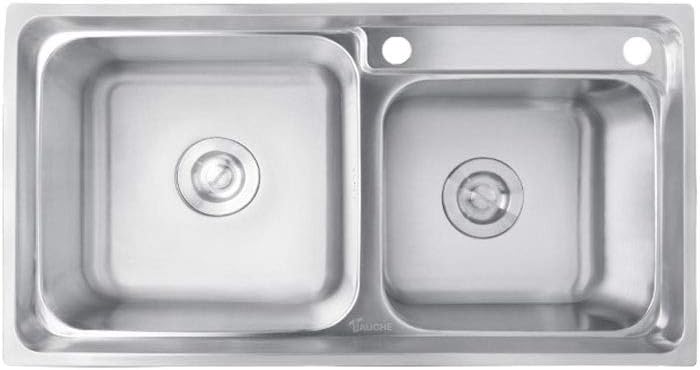 Sink Built in Basin Premium Stainless Steel Double Slot Topmount Basin Sink Without Tap, Bar Or Prep Kitchen Sink,