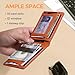 RUNBOX Slim Wallets for Men - Leather Money Clip Mens Wallet - RFID Blocking Front Pocket Bifold Wallet - Thin Credit Card Holder with Gift Box