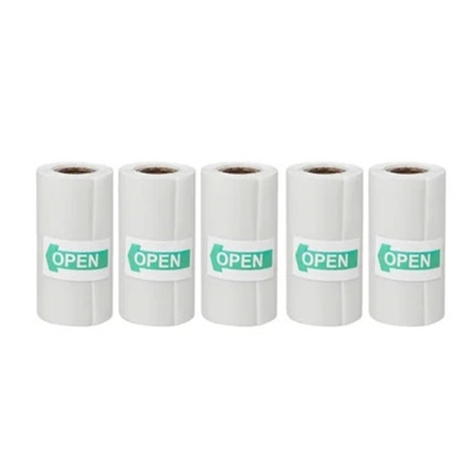 Rolki papieru termicznego, Papier termiczny przezroczysty samoprzylepny papier do naklejek 57x25mm drukarki wiele sztuk(5PCS Transparent)