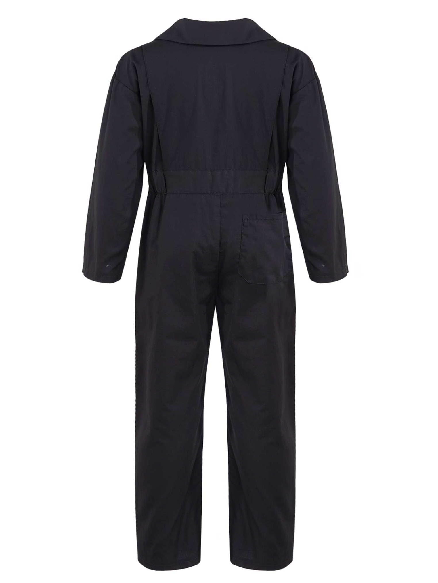 Freebily Mono para Niños Manga Larga Buzo con Cuello Solapa Cremallera Botones Bolsillos Traje de Vuelo