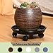 8 Packs Plastic Plant Caddy with Wheels 12” Heavy-Duty Rolling Plant Stand with Wheels Plant Dolly with Casters for Indoor and Outdoor Plant Roller Base Plant Saucer Mover, Black