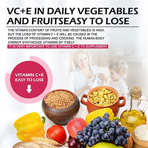 999 China Vitamin E (400 Iu) Dl-Alpha, Vitamin C Dietary Supplement For Antioxidant Support, Immune & Health - 60 Vegan Chewable Tablets #TOP4