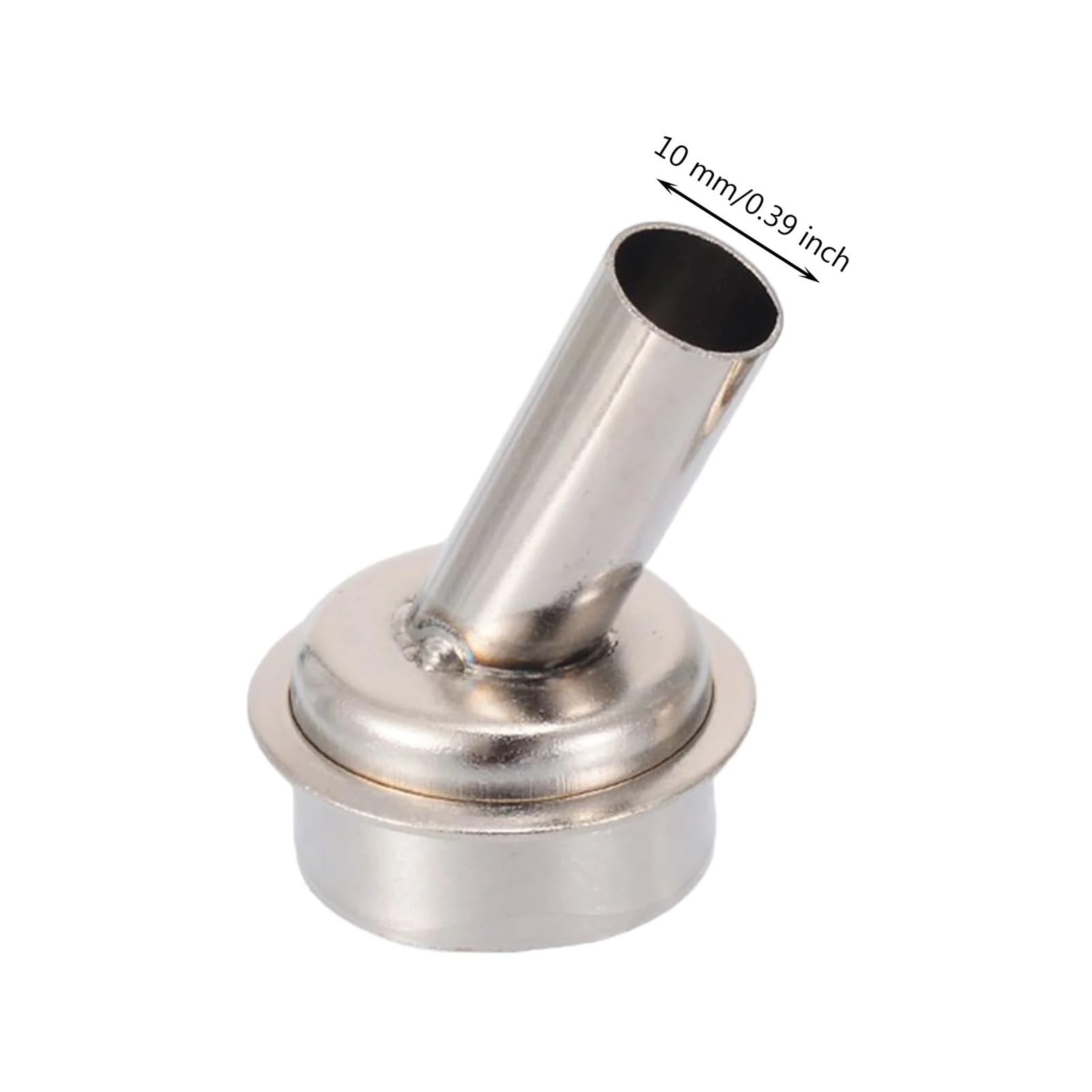 Ugelli curvi a 45 gradi, 5 mm/7 mm/10 mm, ugelli di calore ad angolo piegato, compatibili con stazione di saldatura ad aria calda rapida 861DW (10 mm)
