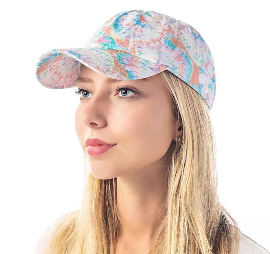 Image of Cotton Baseball Cap Dad Hat - Washed Low Profile Adjustable Hat for Men Women Casual Outdoor Running Golf