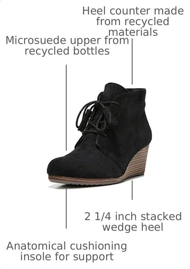 Dr. Scholl's Shoes womens Dakota Ankle Boot, Black Microfiber Suede, 7.5 US - image 2
