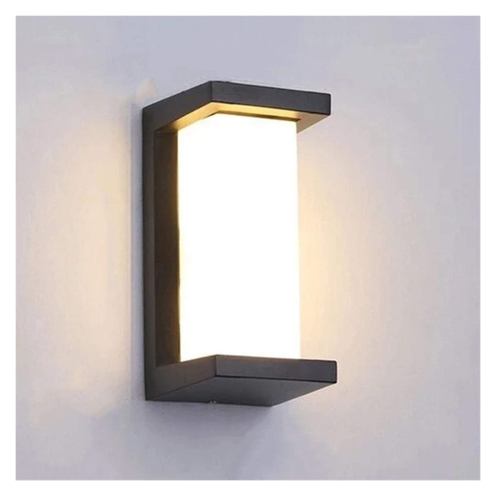 Lampa ścienna LED z czujnikiem ruchu 6W 16W AC85-265V Zimna biel Ciepła IP66 Wodoodporna do ganku, ogrodu(E1 Radar sensor,Cold White)
