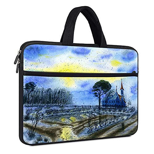 15.6 Inch Laptop Briefcase Bag with Handle for Acer Aspire 3 5 E 15/Acer Nitro 5 15,ASUS VivoBook 15,Lenovo Ideapad 3 15/Flex 5,Dell Inspiron 15,HP Pavilion 15 Laptop Computer Case Organizer-Village