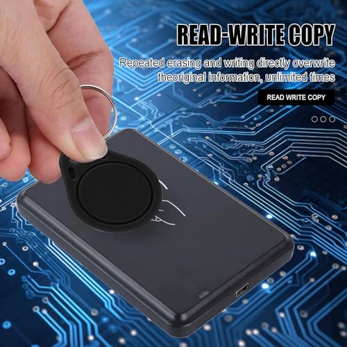 RFID Key Fobs 125KHz 50 PCS, T5577 Proximity ID Tag Rewritable Keypad Card Door Lock Entry Access Control System Fob Tag Wholesale (Black) by JOJOCY - Used condition - Image 6