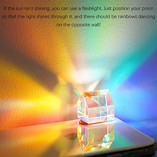Image of 20mm Generic Optical RGB Dispersion Glass Prism X Cube Prism Creative Cabin Shape Square Color Prism Optical Glass Lens for Physics Teaching Art Decor Photography Props