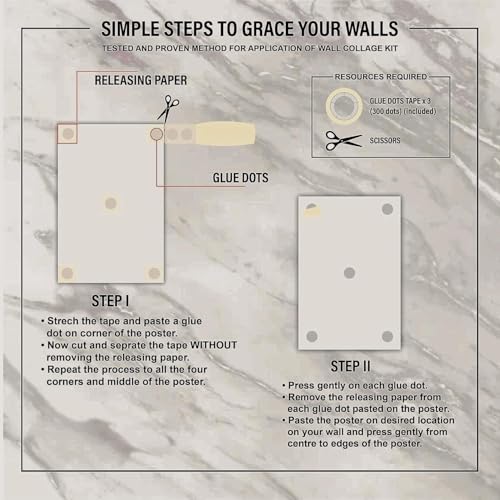 Image of ZENDEN STORE Pack of 54 Aesthetic Green Wall Collage Kit Posters - 4x6 Inch, 300 GSM Matte Cardstock with 300+ Glue Dots - Minimal Wall Decor for Bedroom, Dorm, Office