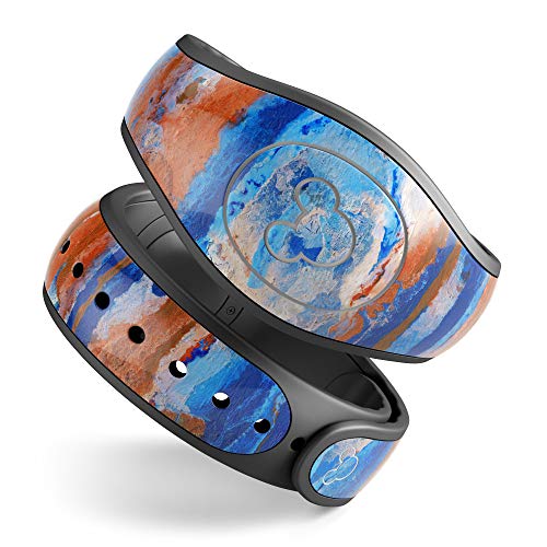Design Skinz Abstract Wet Paint Rustic Blue Premium Vinyl Decal Wrap Cover for The Disney MagicBand 1 (Fits MagicBand 1 for Disney Parks)