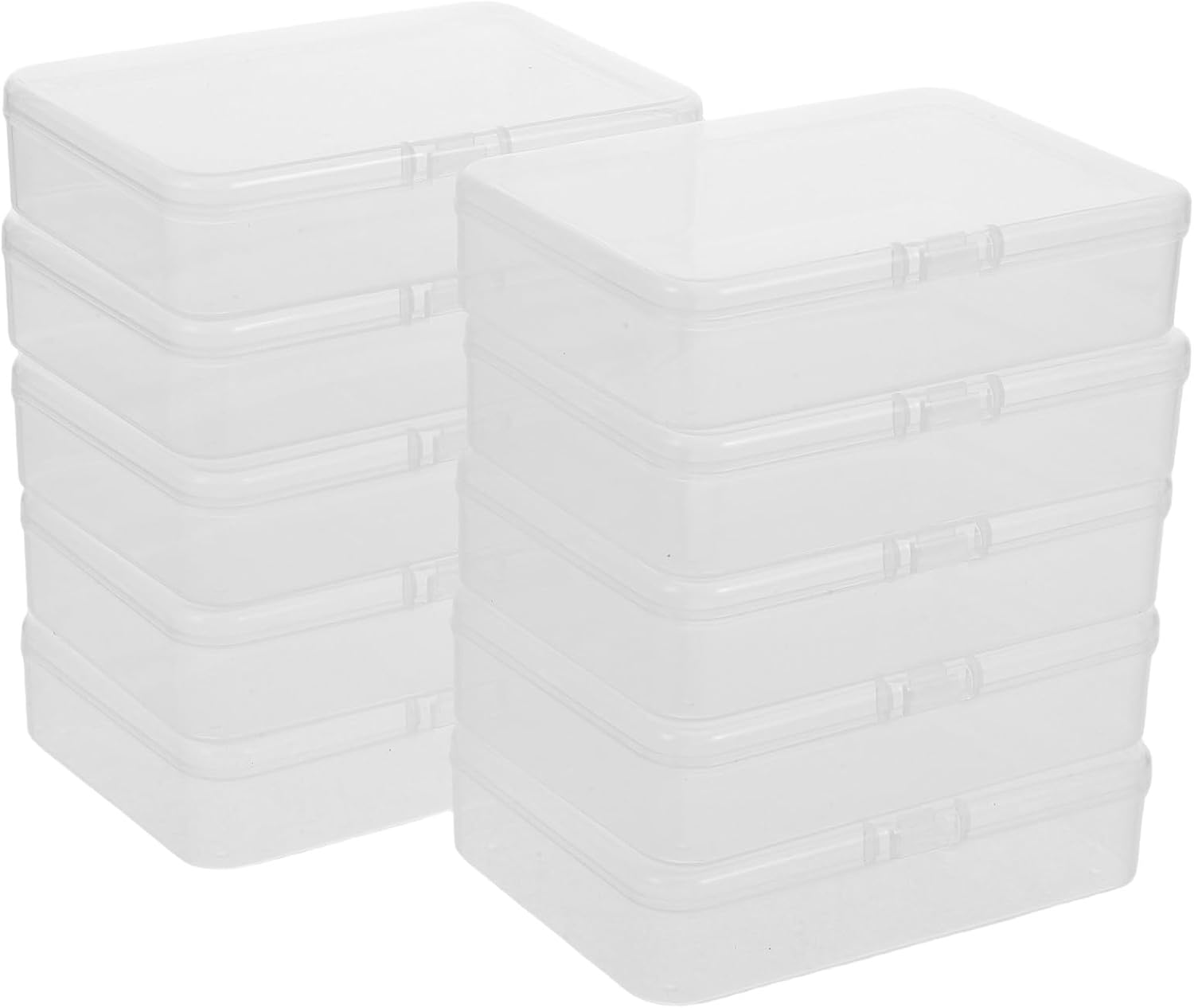 Plastic Storage Boxes for Organizing for Business Cards 10pcs with Reliable Closure, Convenient for Carrying, Small Container and Scrapbooking Supplies and Travel