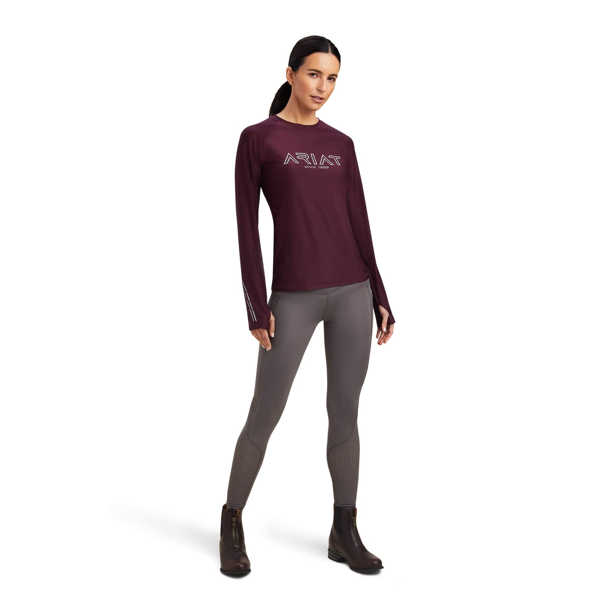 ARIAT Lumina Camiseta de manga larga para mujer - Mulberry