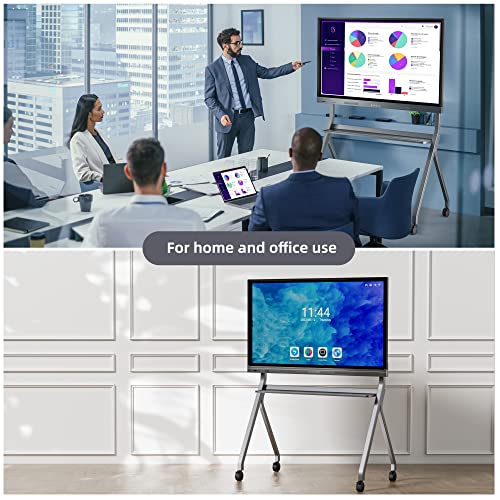 Image of Smart Board Stand for 55 inch- 86'' Smart Whiteboard, Electronic Whiteboard, Four Lockable Wheels for Smart Board for Classroom