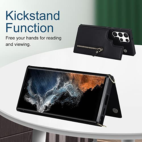 Housse en cuir pour Galaxy Note 20 Ultra anti-choc avec protection de carte