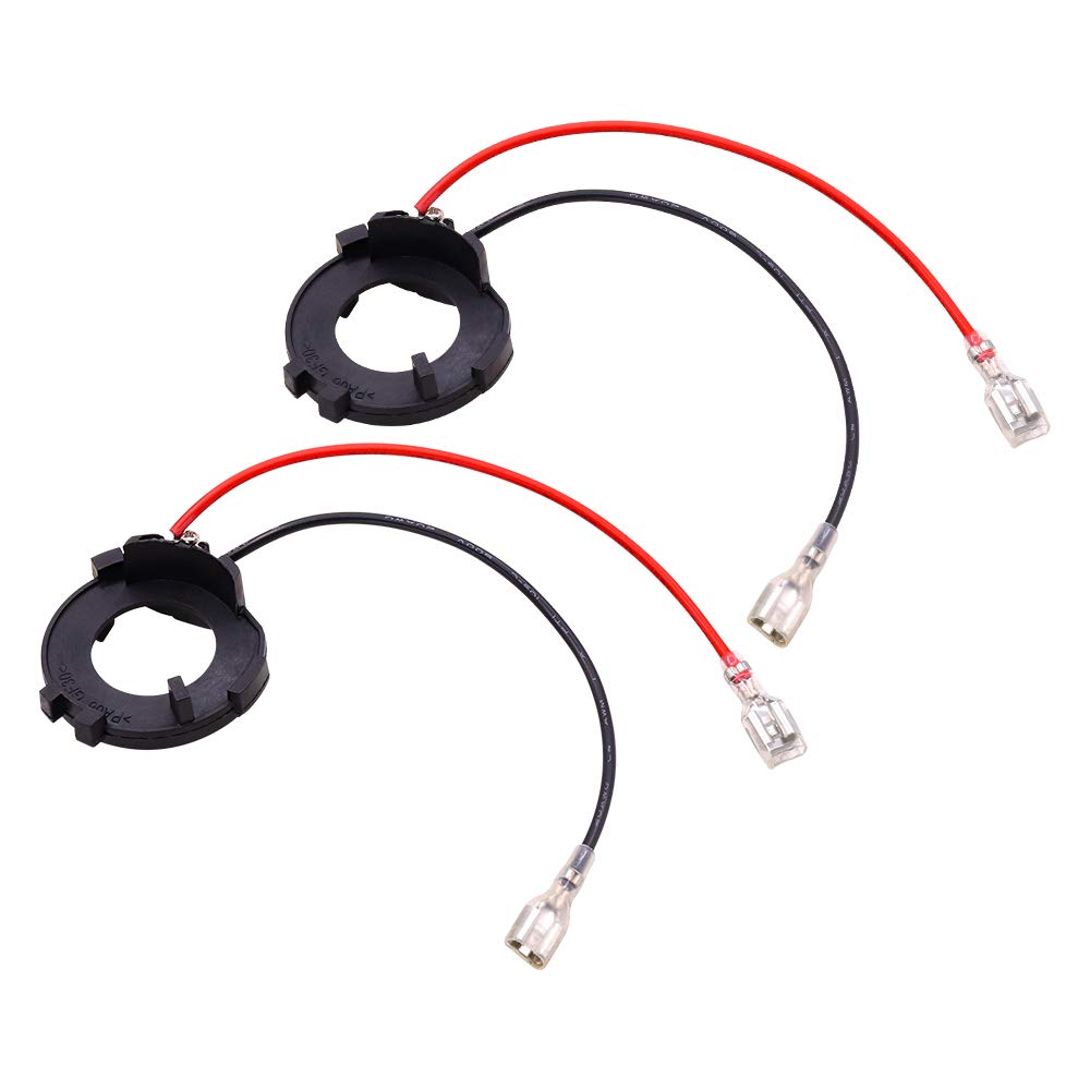 YnGia 1 Pair H7 LED Headlight Adapter LED Bulb Retainer Clip, H7 LED Light Bulbs Retainer Holder Socket, Fit For V-W G-olf M-K6/7 J-etta S-cirocco 2012 New T-ouran 2014 S-haran P-assat B7 V-ito