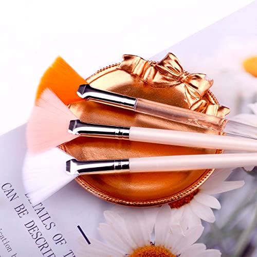 15 Pieces Fan Brushes Soft Facial Applicator Brushes Acid Applicator Brush Cosmetic Makeup Skincare Tools For Mud Cream #TOP6