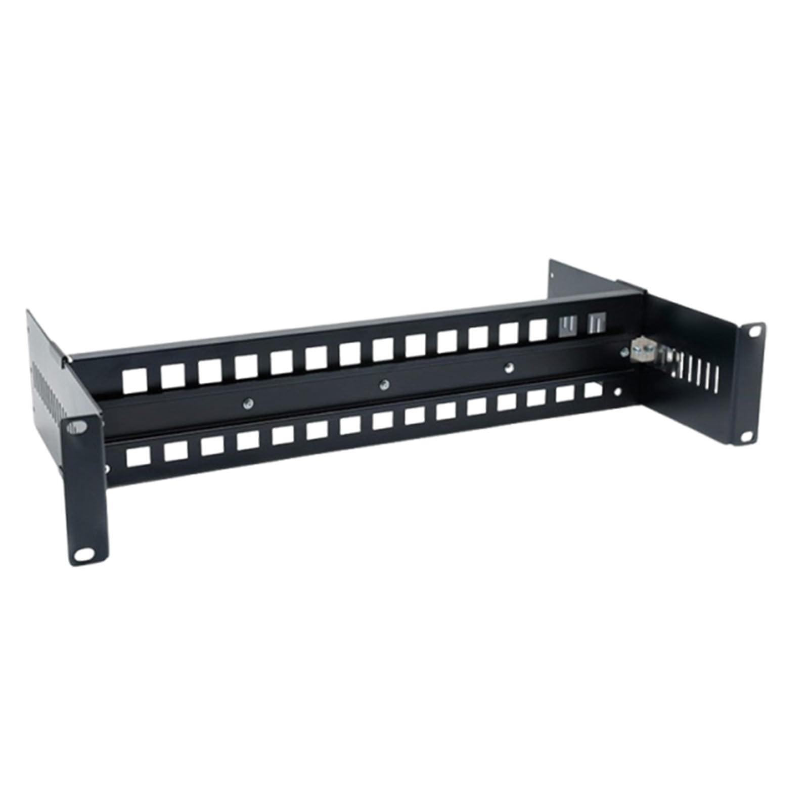 Soporte para Riel DIN Ajustable de Aleación de Aluminio para Rack Compatible con Convertidor de Señal y Switches Ethernet en Entornos Industriales y Redes Compactas