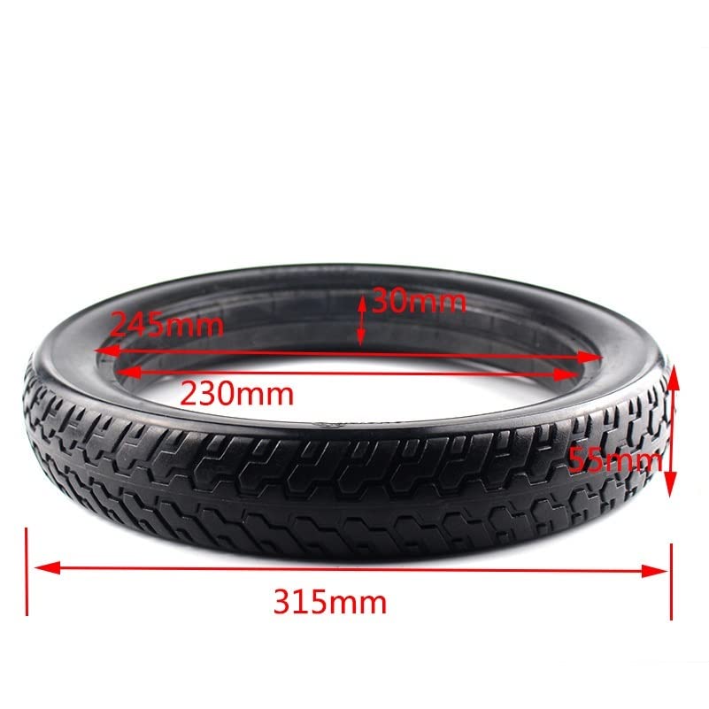 Ruota Monopattino Elettrico Pneumatico Elettrico in Gomma Solida 14 * 2.125 Pneumatico Solido 14x2.125 Electrombile Senza gonfiaggio Gomme Monopattino Elettrico