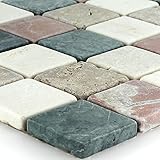 terracotta fliesen kaufen Steingröße: 32x32mm Naturstein Marmor Mosaik Fliese Cotto Beige Grün Noce