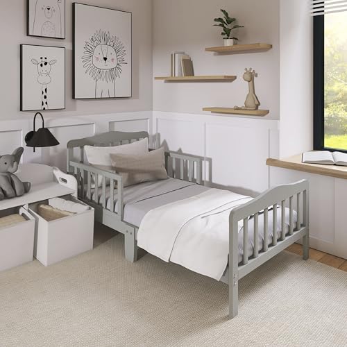 Image of Dream On Me Classic Design Toddler Bed, GREENGUARD Gold, Cool Grey