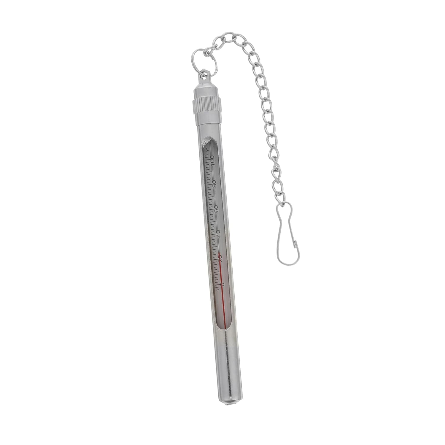 VICASKY Fly Fishing Thermometer Outdoor Temperature Gauge Lightweight Iron Water Temperature Thermometer Readable Display for Fish Tank and Fly Fishing Use, Size 12.5x1.2x1.2cm