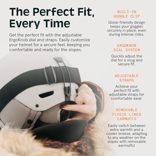Image of Retrospec Zephyr Ski Helmet - Snowboard Helmet for Adults & Youth with Adjustable Fit, 9 Breathable Vents, Removable Washable Earmuffs - Snow Sports Helmet for Men & Women