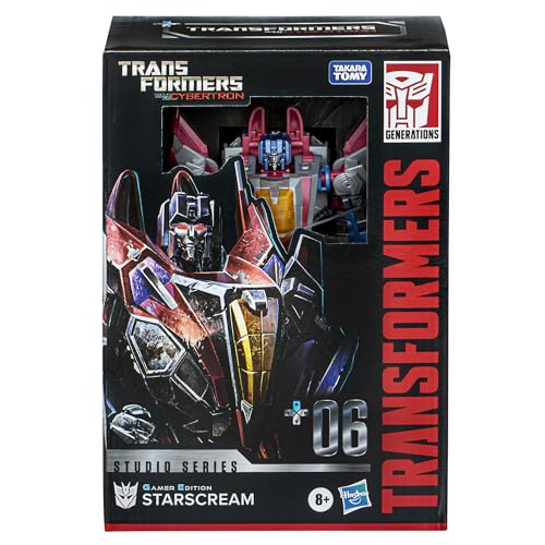 Transformers Toys Studio Series Voyager War for Cybertron 06 Gamer Edition Starscream, action figure di conversione da 16,5 cm, 8